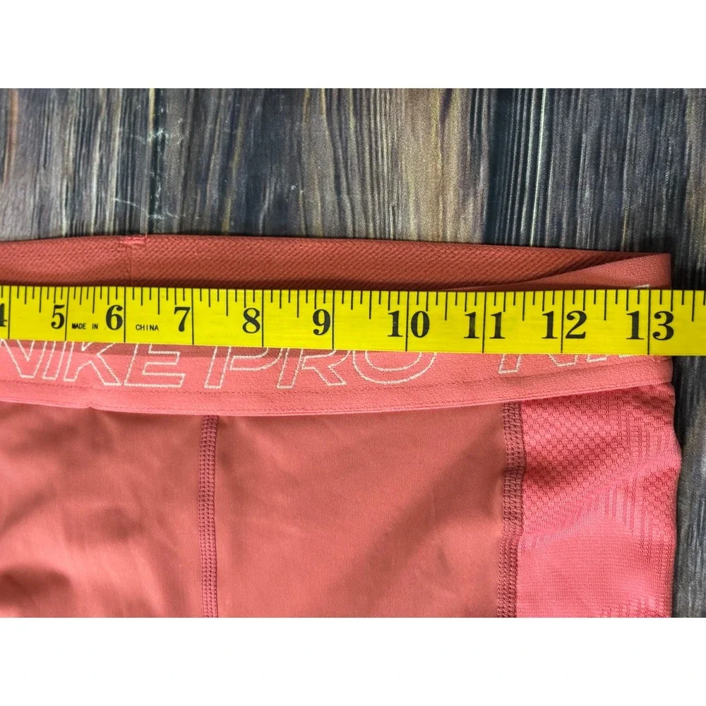 Nike Pro Dri-FIT High Waisted Leggings Womens M Red Rust Crop DX0063-655